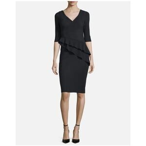 Chiara Boni Farida Peplum Dress Black Size 8/44